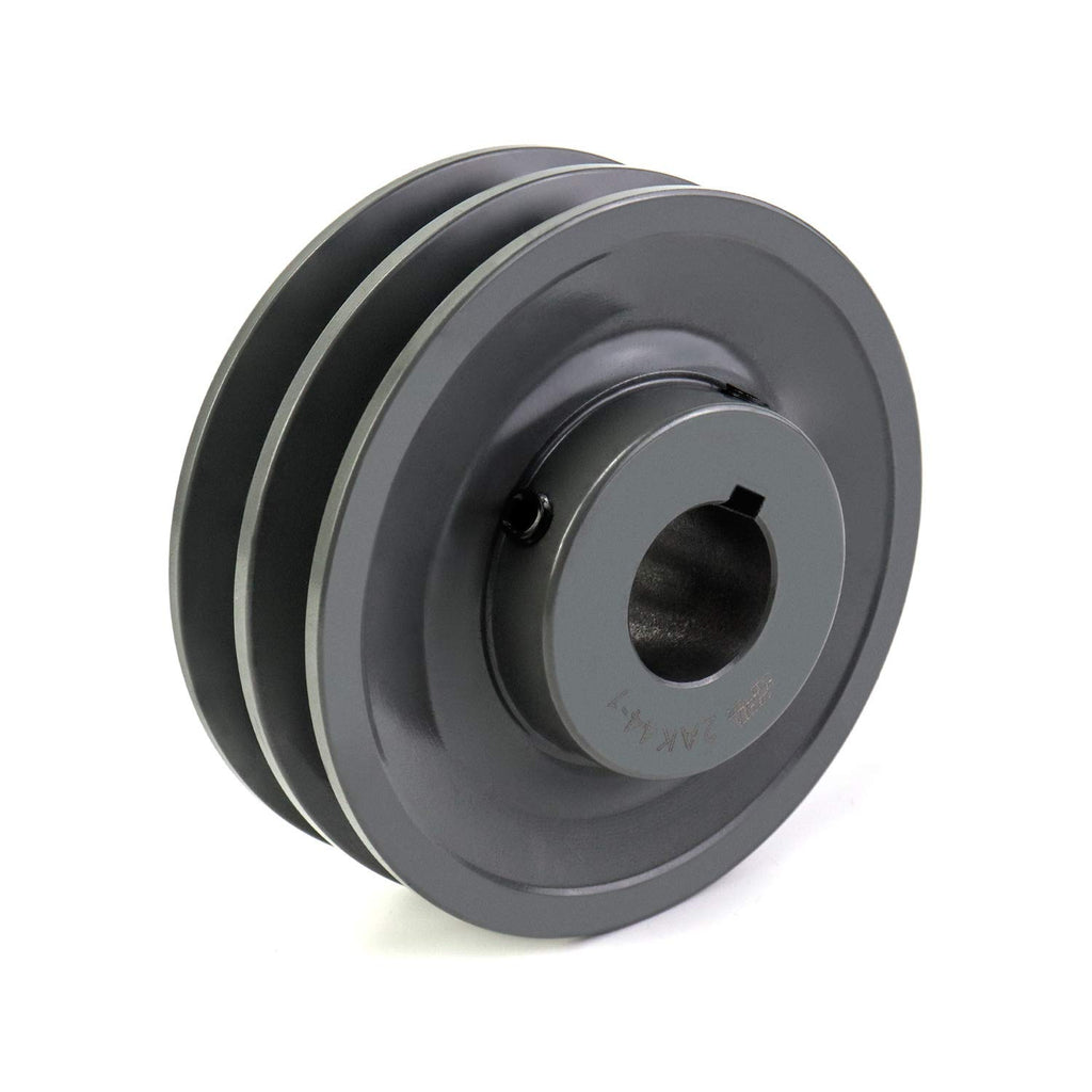 QWORK Double Groove Web Sheaves, 4.25"OD 1" Bore V-Belt Sheave for V-Belt, 2AK44-1