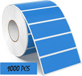 Blue Rectangle Labels 3" x 1" Color Coding Stickers Roll 1000 Pcs