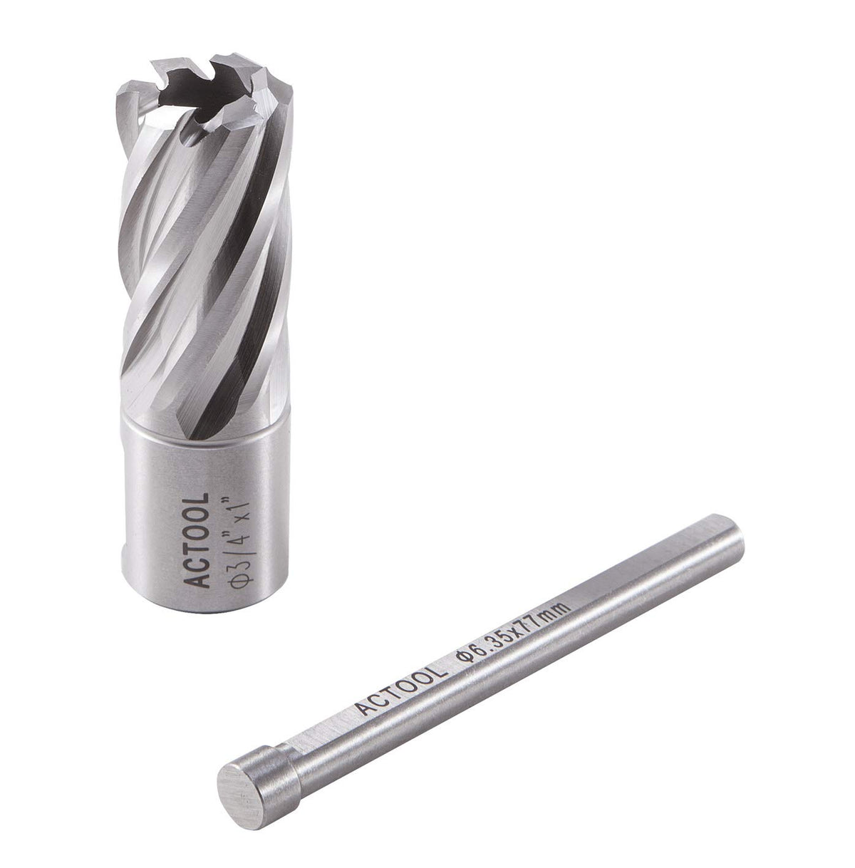 3/4" Diameter × 1" Depth of Cut HSS ANNULAR Cutter with 3/4'' Weldon Shank