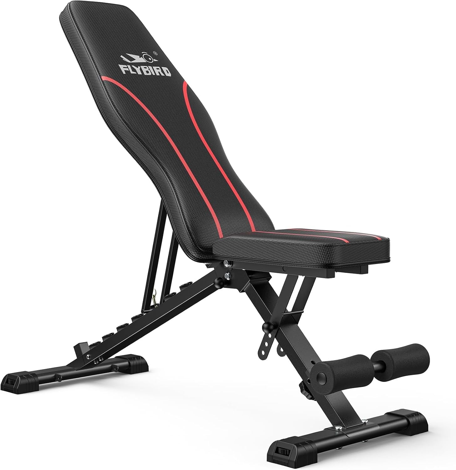 WB2 Weight Bench, Utility Adjustable Weight Bench for Full Body Workout- Multi-Purpose Foldable Incline Bench (Black)