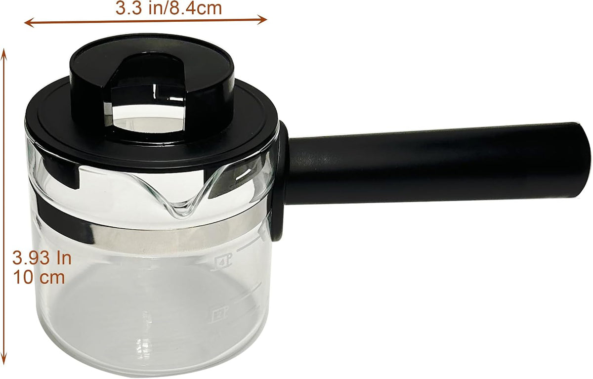 4 Cup Glass Espresso Coffee Carafe Compatible with Mr. Coffee, Krups, Salton, DeLonghi, Imusa, and espresso coffee