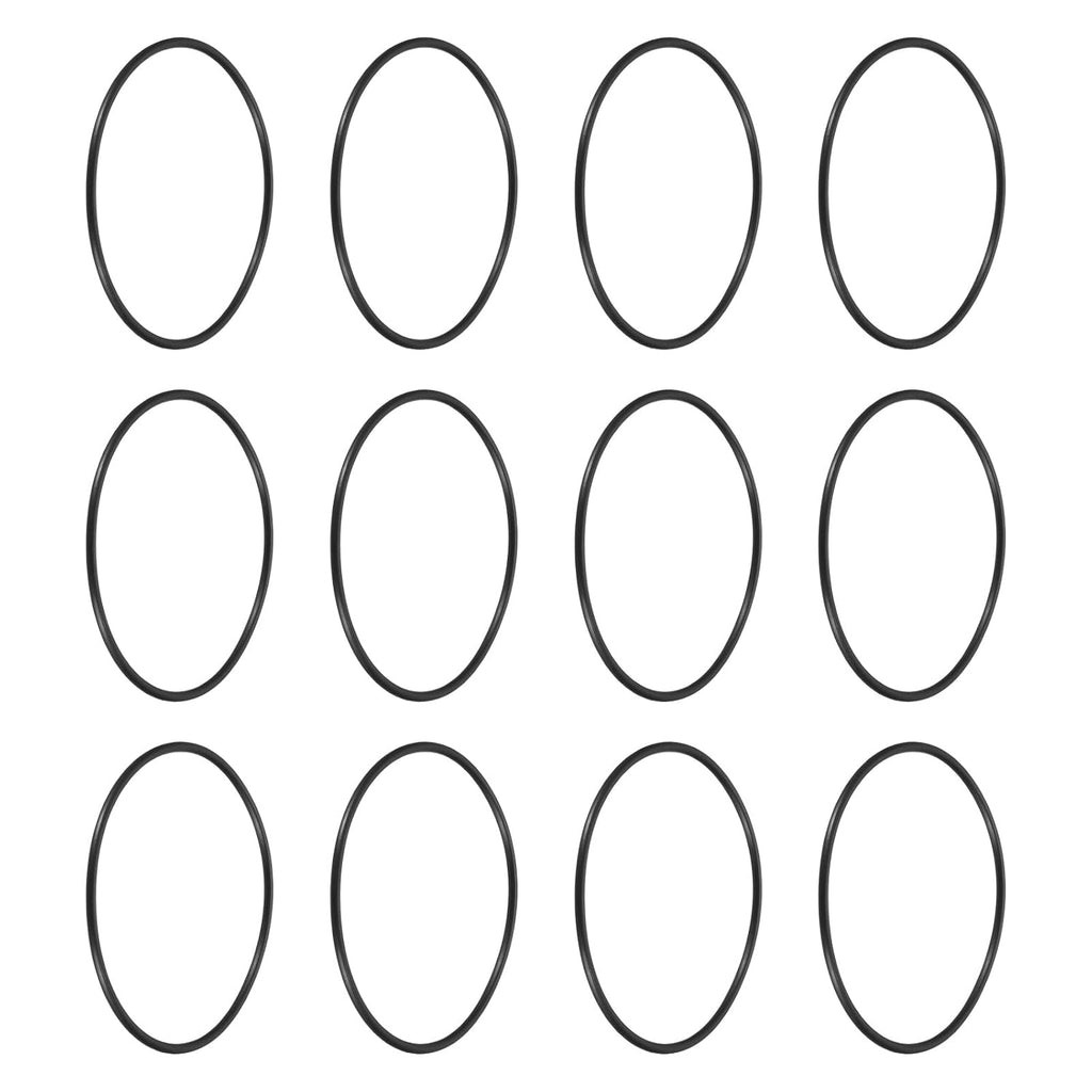 uxcell 12Pcs AS-033 Nitrile Rubber O-Rings 2" ID 2-1/8" OD 1/16" W
