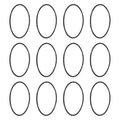 uxcell 12Pcs AS-033 Nitrile Rubber O-Rings 2" ID 2-1/8" OD 1/16" W
