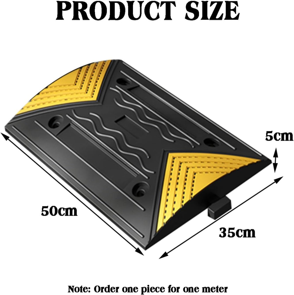 Rubber Speed Bump,Industry Rubber Curb,Wheel Stop Stoppers for Car,Truck,Trailer and Garage,2 Pack Speed
