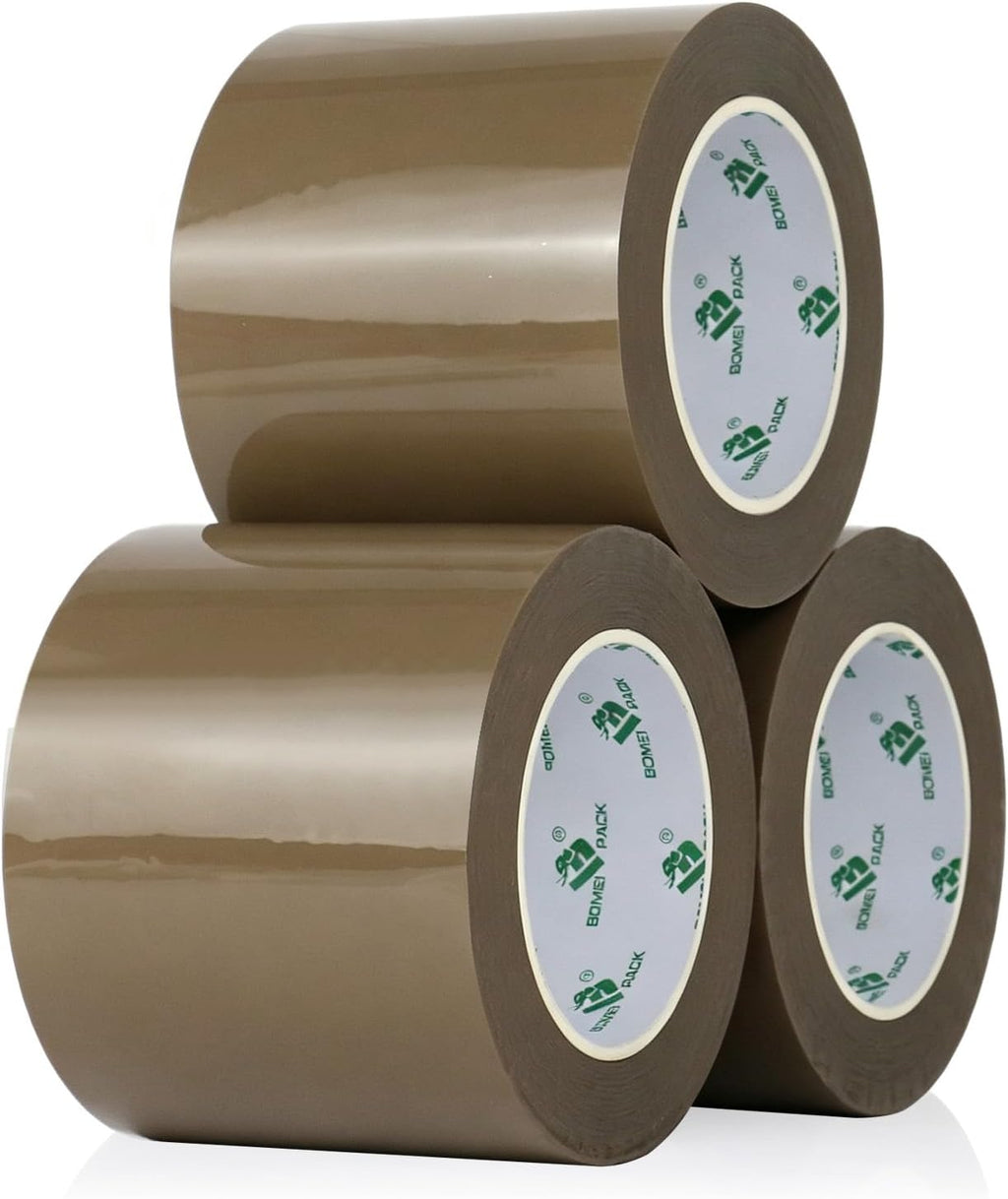 Brown Packing Tape Refills, 3 Rolls of Packaging Tape Heavy Duty Designed for Moving, Shipping and Packing