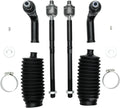 6PCS Front Tie Rod End Kit Inner & Outer fits for Ford Focus 2012-2018, Escape 2013-2019, C-Max 2013-2018, Transit Connect 2014-2018, 4 Tie Rods 2 Boots OE ES800954 ES800955 EV800898 K100184