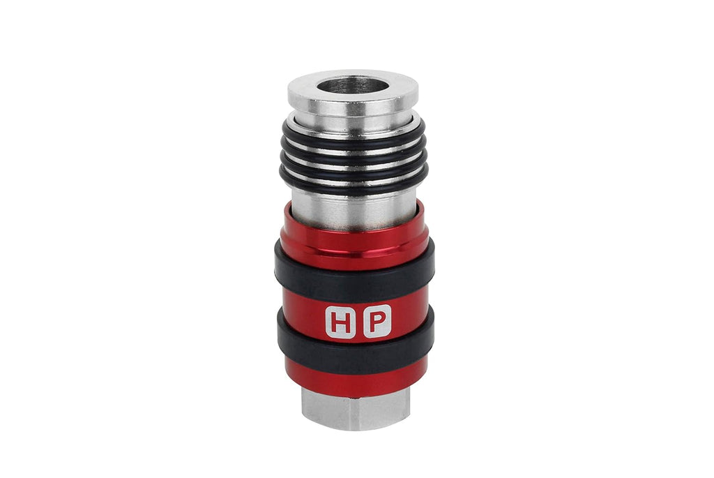 Milton 2 In ONE Universal Safety Exhaust Coupler – 3/8" FNPT x 3/8" Body Flow, Safely Bleeds Excess Air and Disengages Fittings