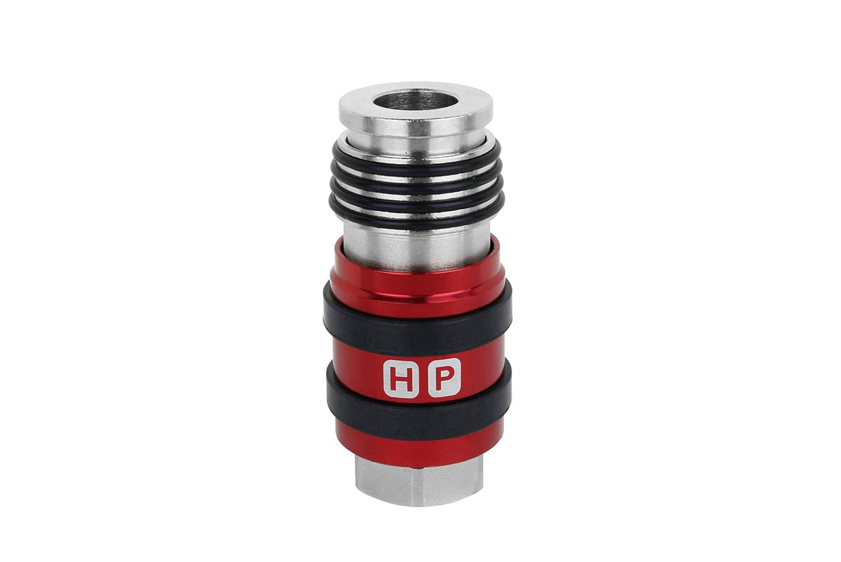 Milton 2 In ONE Universal Safety Exhaust Coupler – 3/8" FNPT x 3/8" Body Flow, Safely Bleeds Excess Air and Disengages Fittings