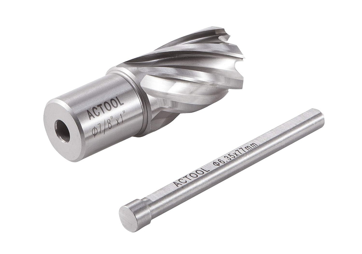 7/8" Diameter × 1" Depth of Cut HSS ANNULAR Cutter with 3/4'' Weldon Shank