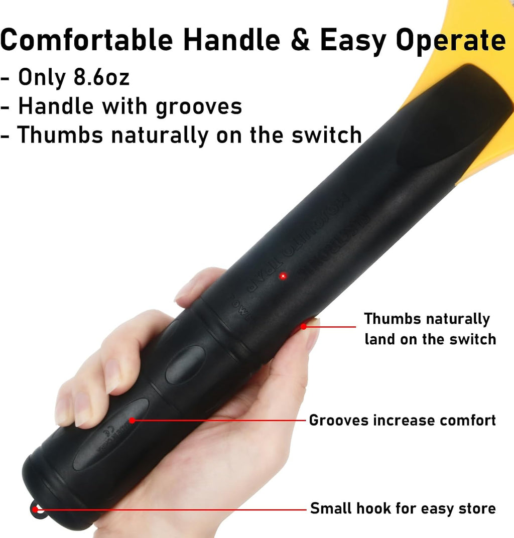 Electric Fly Swatter Handheld Bug Zapper - Indoor Outdoor 20in Zapping Racket for Pest Mosquito & Flies - Battery