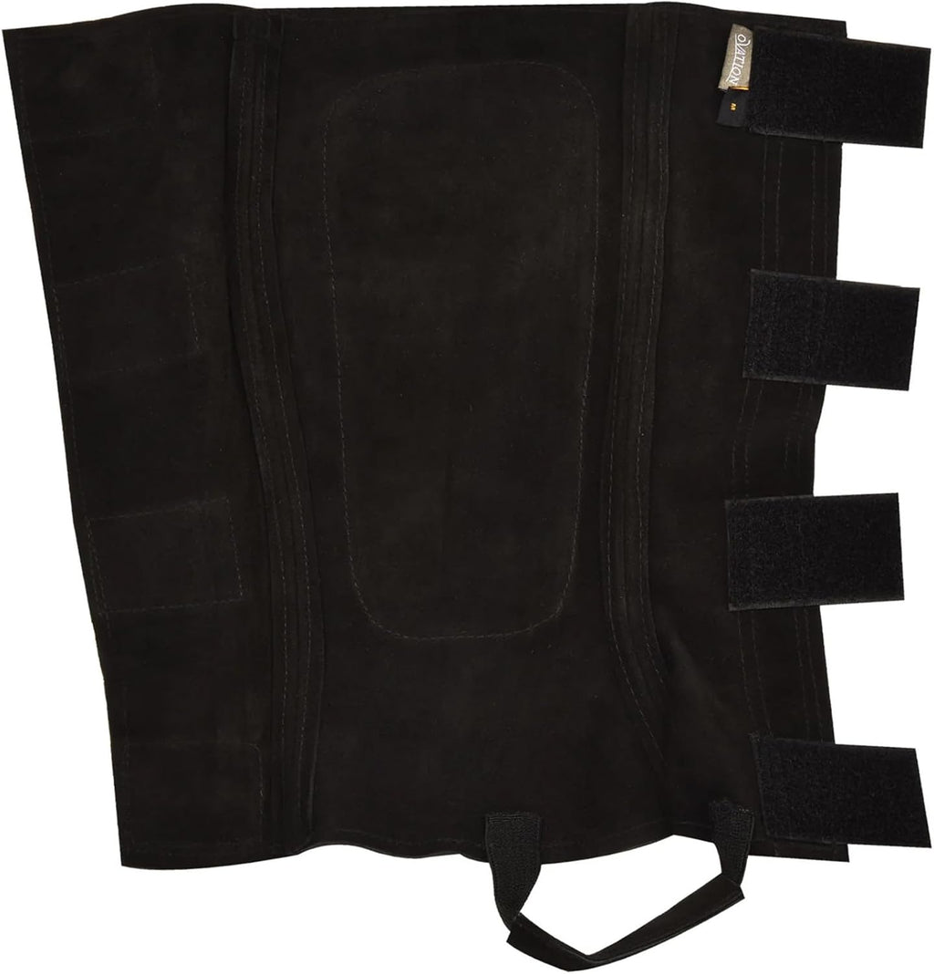 Women's EZE Tab Suede Half Chaps - Adjustable Equestrian Horseback Riding Protective Gaiters with 4 Hook & Loop Tabs