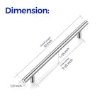 Cabinet Pulls,10" Length,7-1/2" Hole Center,Brushed Nickel,5 Pack