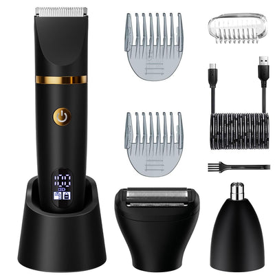 Ball Shaver for Men, 3-in-1 Multifunction Body Hair Trimmer & Pubic Shaver with Titanium Blades (No Nicks!), IPX7