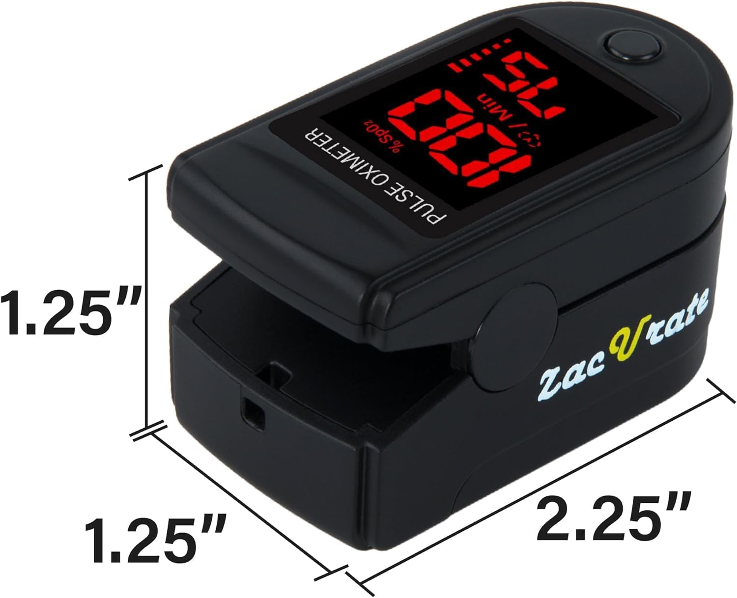 500 Series Fingertip Pulse Oximeter Blood Oxygen Saturation Monitor with Silicon Cover, Batteries and Lanyard, Royal