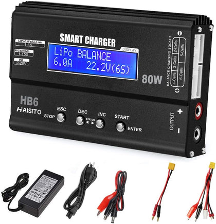 Lipo Charger H B6 RC Charger LiPo Battery Balance RC Car Charger Discharger for LiPo/Li-ion/Life Battery(1-6s)