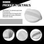Plastic White Surface Burner Control Cooktop Knob for Oven Replacement for Hotpoint Replaces with 1461063
