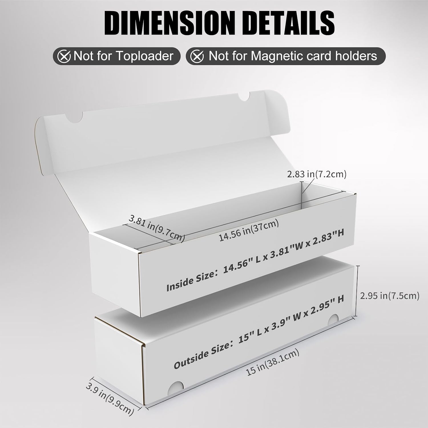 Trading Card Storage Box, 3-Pack 1100 Count White Corrugated Cardboard Box | Bulk Sports Storage Box for