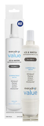 everydrop Value by Whirlpool Ice and Water Refrigerator Filter 5, EVFILTER5, 1 Pack