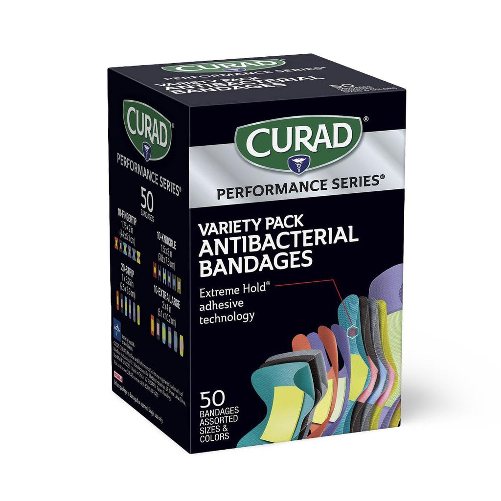 Performance Series IRONMAN Antibacterial Bandages, Extreme Hold Adhesive Technology, Finger & Knuckle Bandages