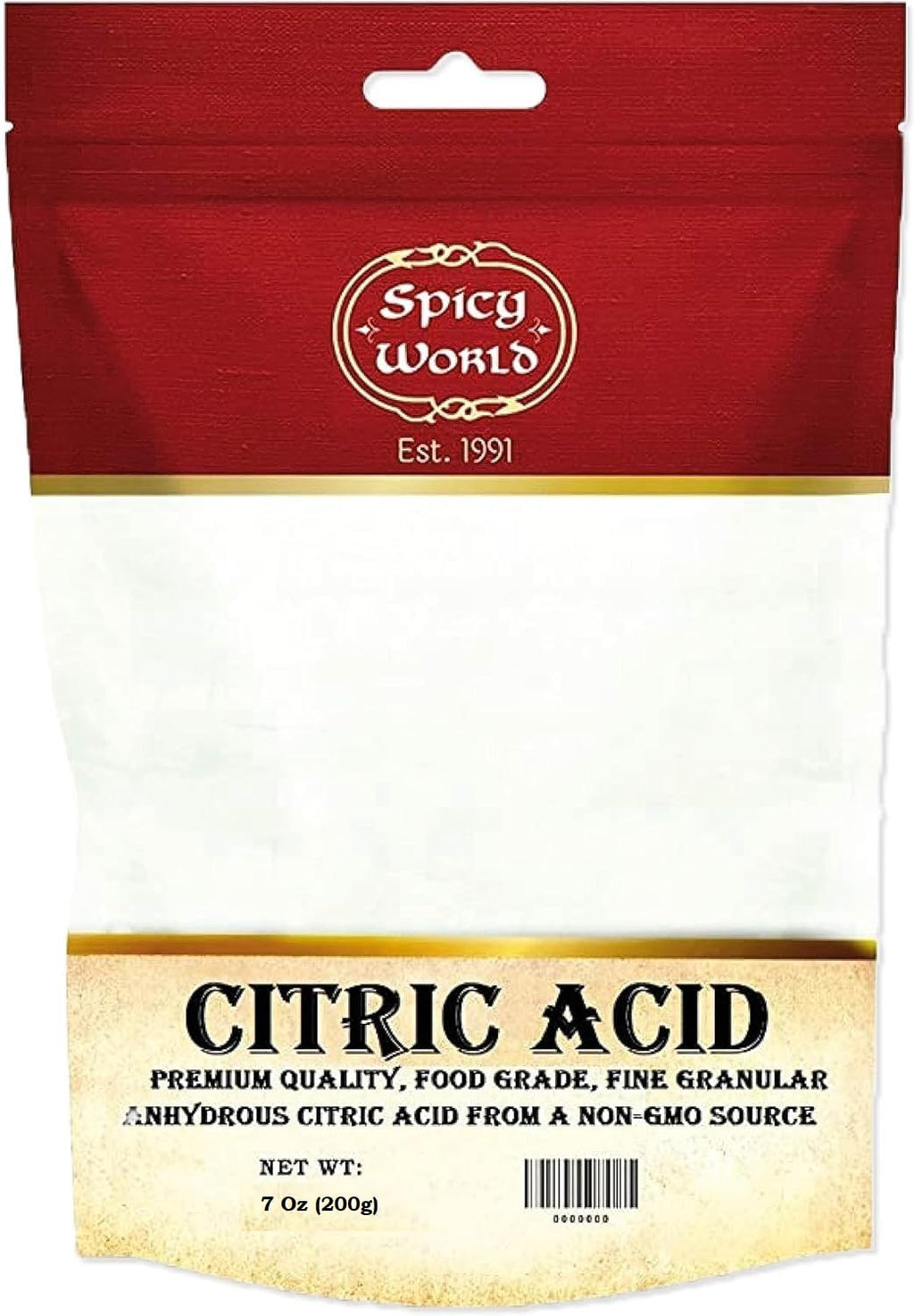 Pure Citric Acid, 7 Ounce (200g) - Food Grade & Non-GMO- Natural Food Preservative, Beauty Ingredient G
