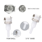 BBTUS 2Pcs 3/16" Plastic Panel Mounting Hose Barb Quick Connector Fittings
