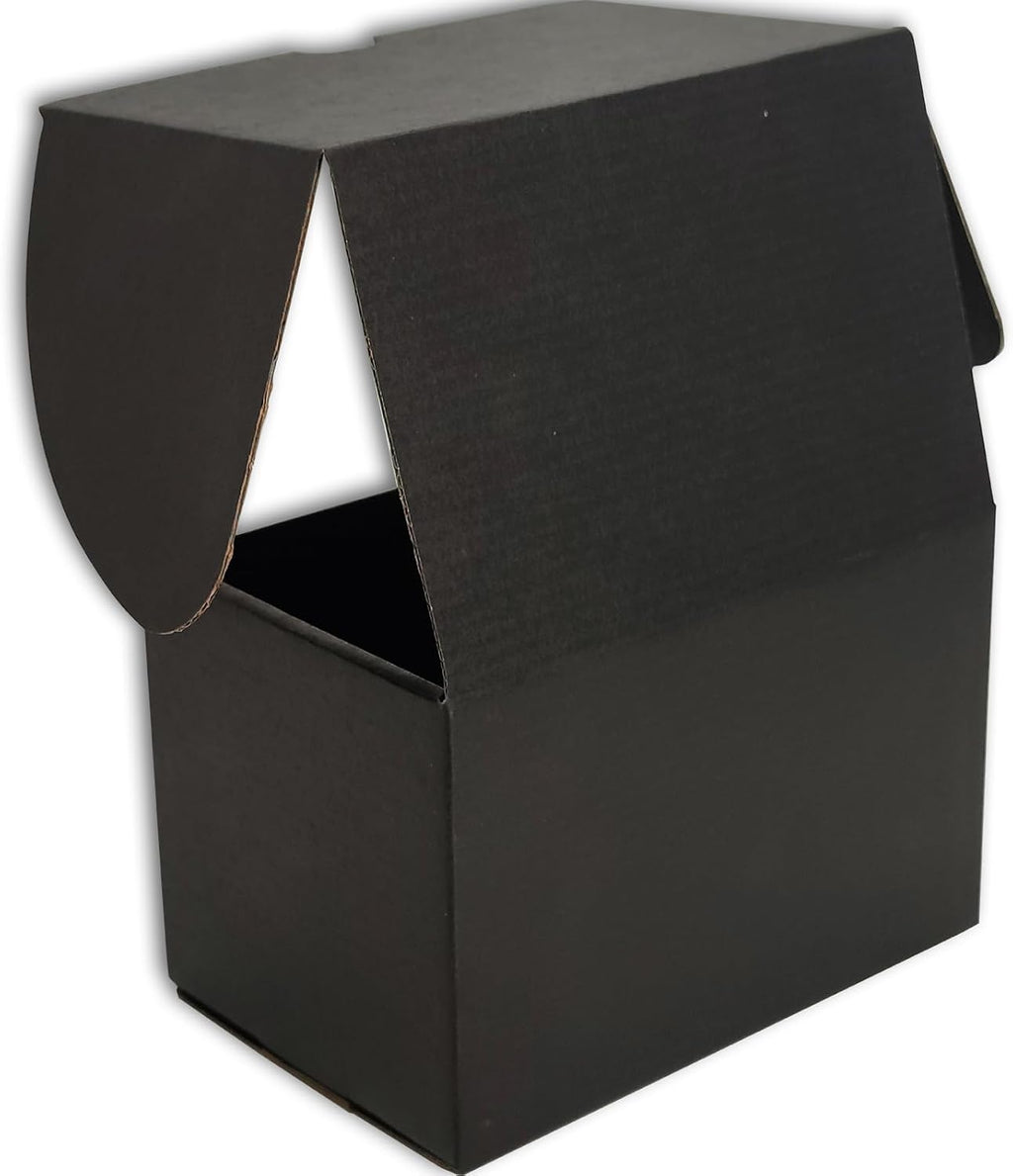 8x6x6 Shipping Boxes Set of 25, Black Mailer Corrugated Cardboard Box