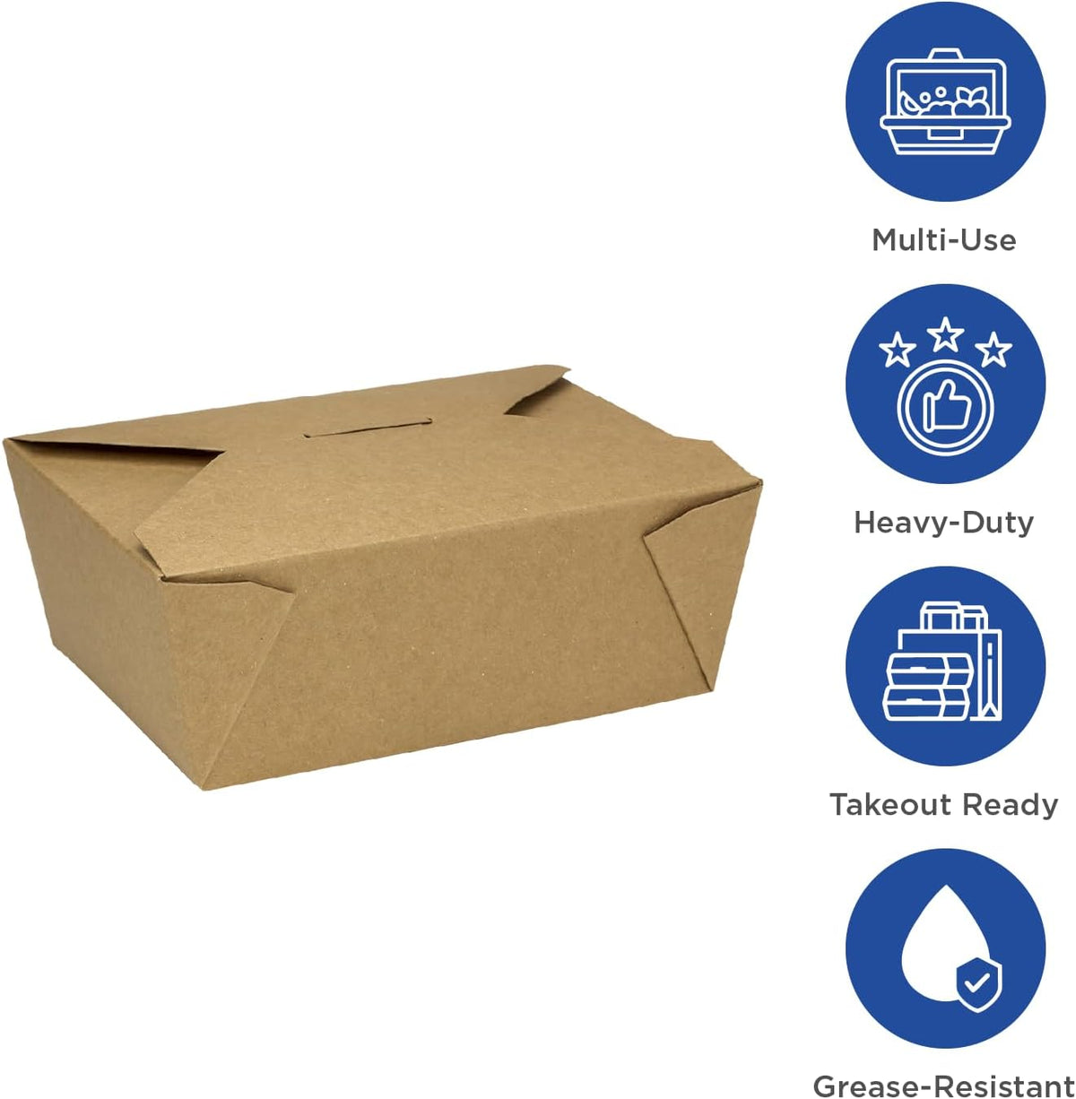 Paper to Go Boxes [76 oz - 200ct] Leak-Resistant, Microwavable, Heavy-Duty Take Out Boxes | Grease Resistant &