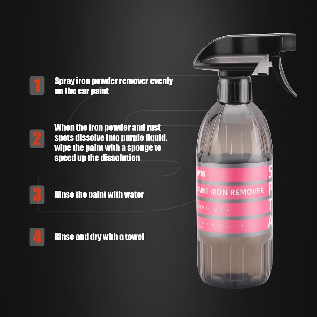 Paint Iron Remover,16oz Iron Out Fallout & Stop Rust Remover Spray for Car Detailing Removes Iron Particles in Auto