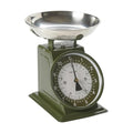 Vintage Mechanical Kitchen Scale - 11 lb Max Capacity, Evergreen