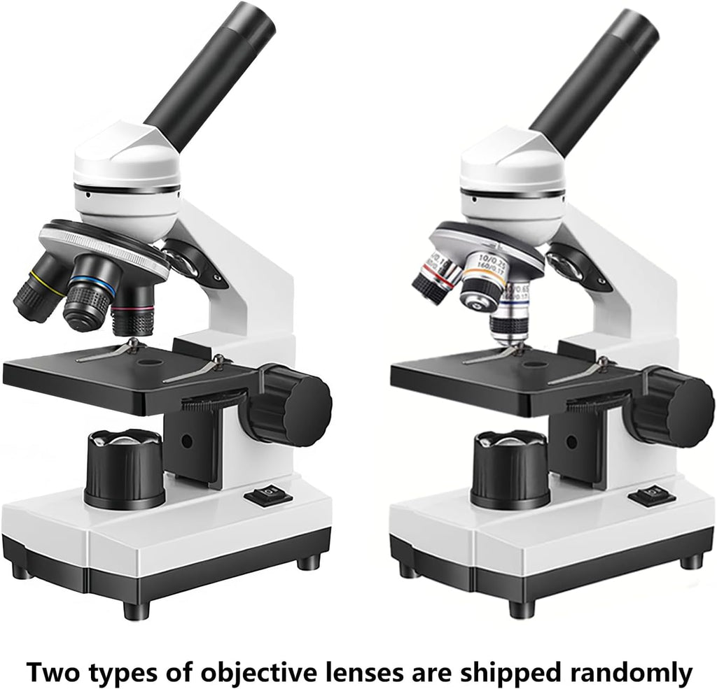 Adult and Student Compound Microscope - 40X-2000X High-Power Biological Microscope, with Dual LED Lighting, Suitable