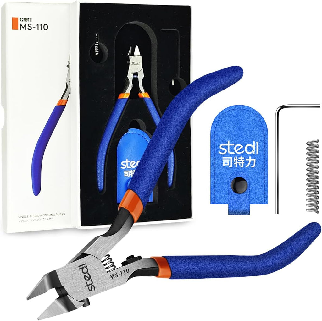 Model Nippers, Sprue Cutter with Ultra-thin Single-Blade | Stiff Spring , Hobby Nippers for Gundam Repairing Plastic