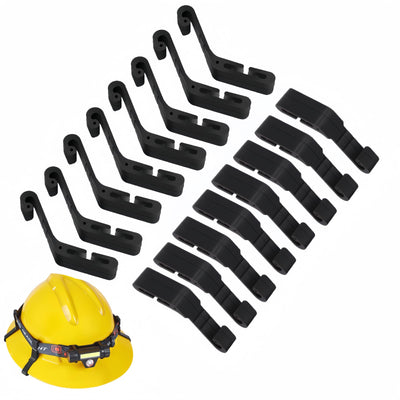 16Pcs Hard Hat Light Clips, Anti-Slip Stable Hardhat Headlamp Light Holders,Hard Hat Hook Accessories for Headlamp