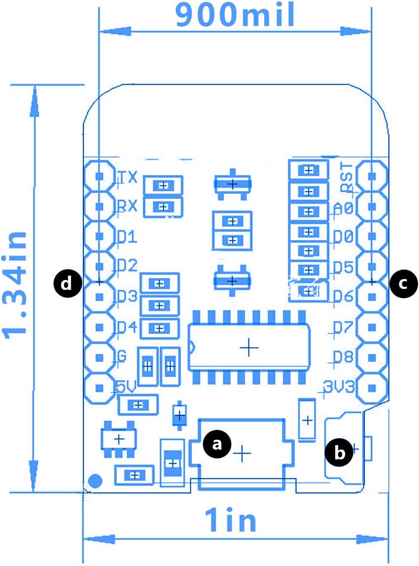 WLAN WiFi Internet Development Board D1 Mini NodeMcu Lua 4M Bytes Development Module Base on ESP8266 ESP-12F for Arduino Compatible with WeMos D1 Mini (2PCS)