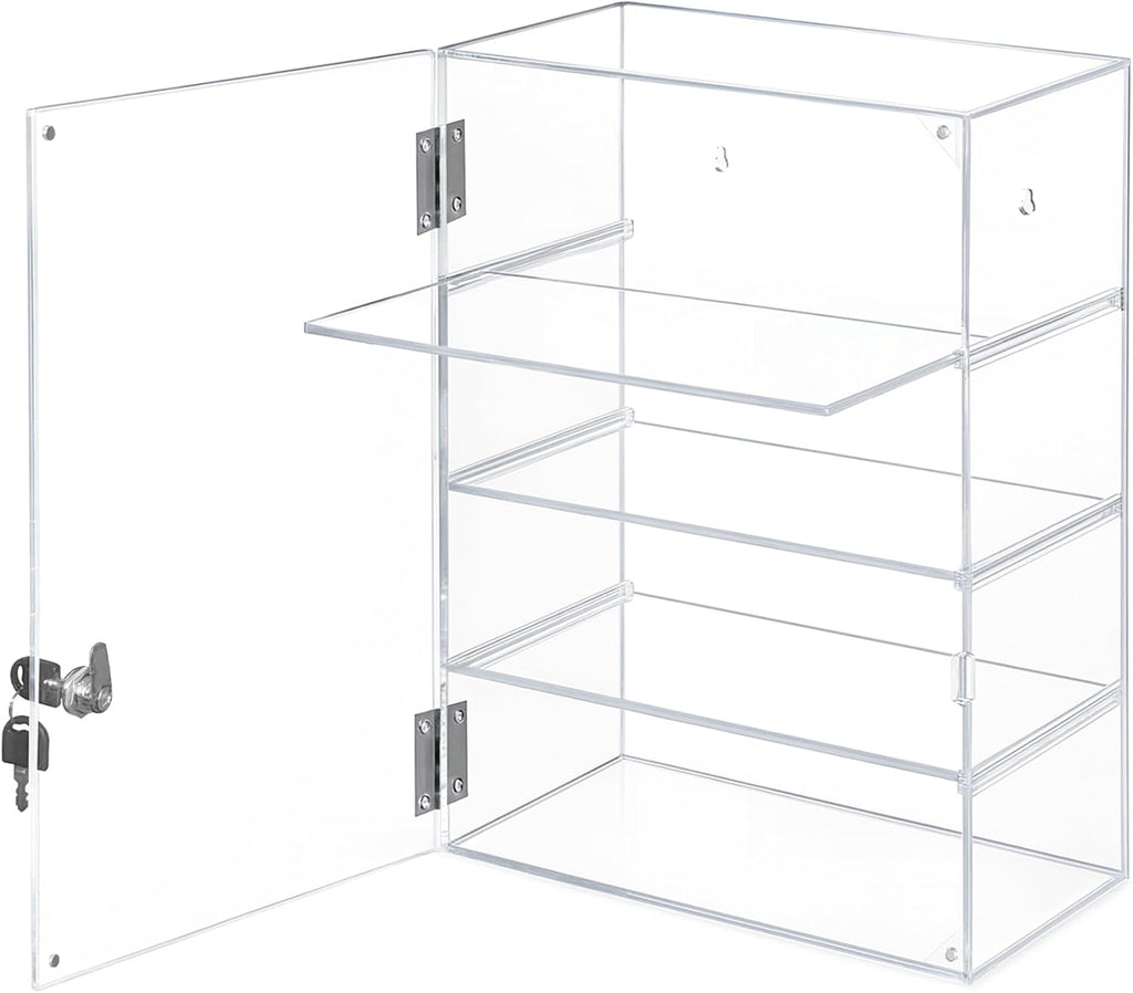Acrylic Display Case with Lock – Acrylic Storage Chest for Figures, Collectibles, Jewelry, Expensive Items & More –