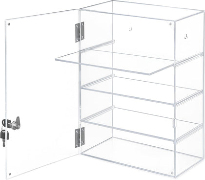 Acrylic Display Case with Lock – Acrylic Storage Chest for Figures, Collectibles, Jewelry, Expensive Items & More –