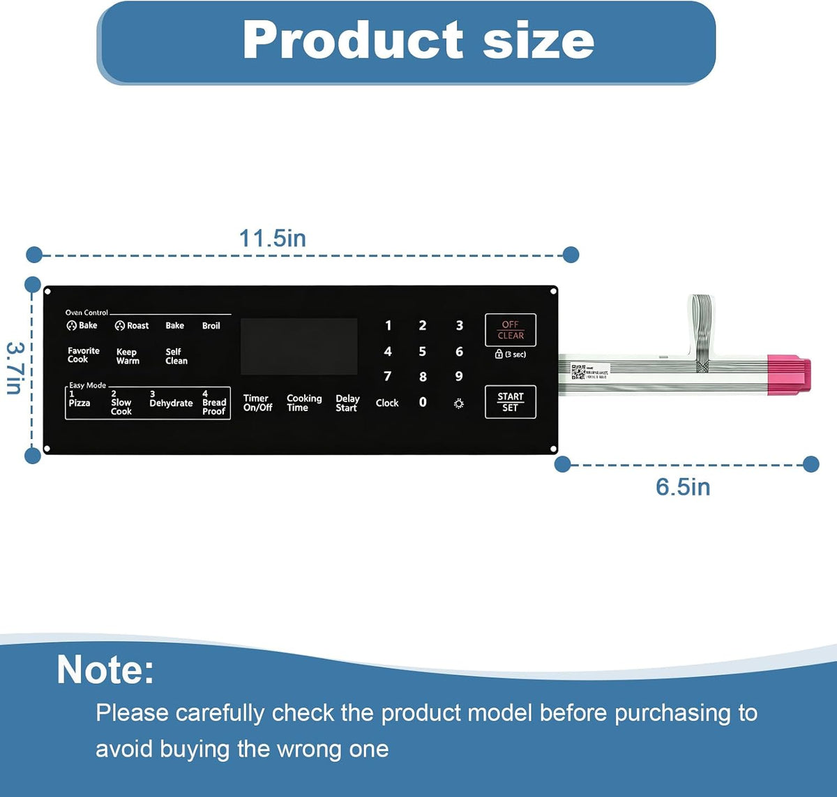 DG34-00027D Stove Touch Control Panel Is Compatible With Samsung Gas Stoves NX58H5600SS/AA NX58H5600SS/AC NX58M5600SB/AA NX58R5601SG/AA NX58T5601SB/AA，And Can Replace DG34-00027D