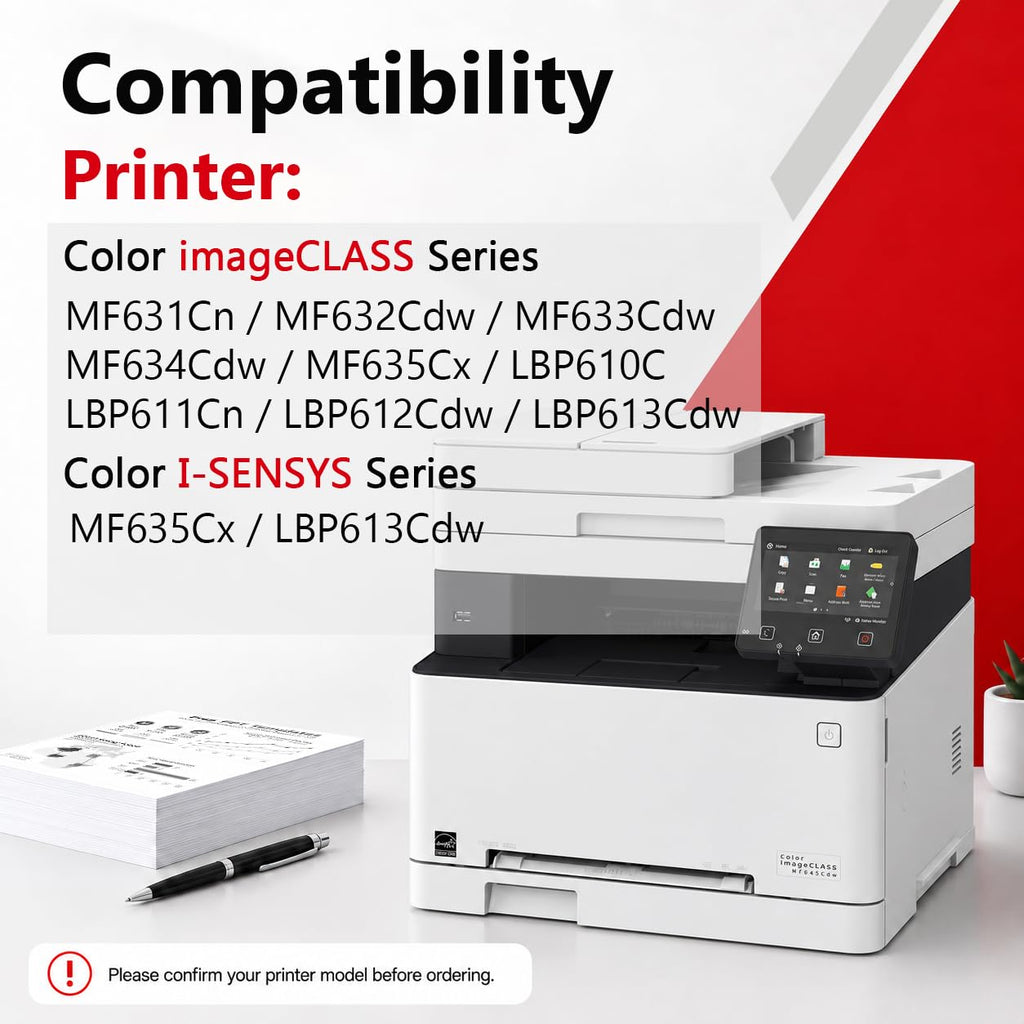 045 Toner Cartridges Compatible for Canon 045 CRG045 (4-Pack,BK/C/M/Y)