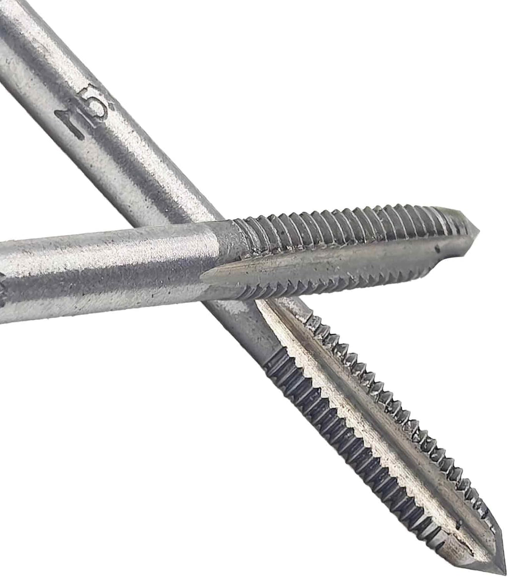 2PCS M5 X 0.8 Metric Hand Tap, Steel Threading Tool for Internal Thread Cutting and Repair
