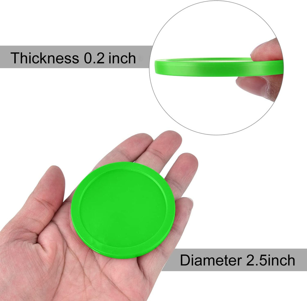 12 Pieces Home Air Hockey Pucks 2.5 Inch Heavy Replacement Pucks for Game Tables Equipment Accessories, 12 Grams