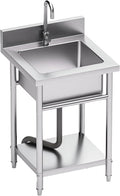 19.7in Freestanding Stainless Steel Utility Sink
