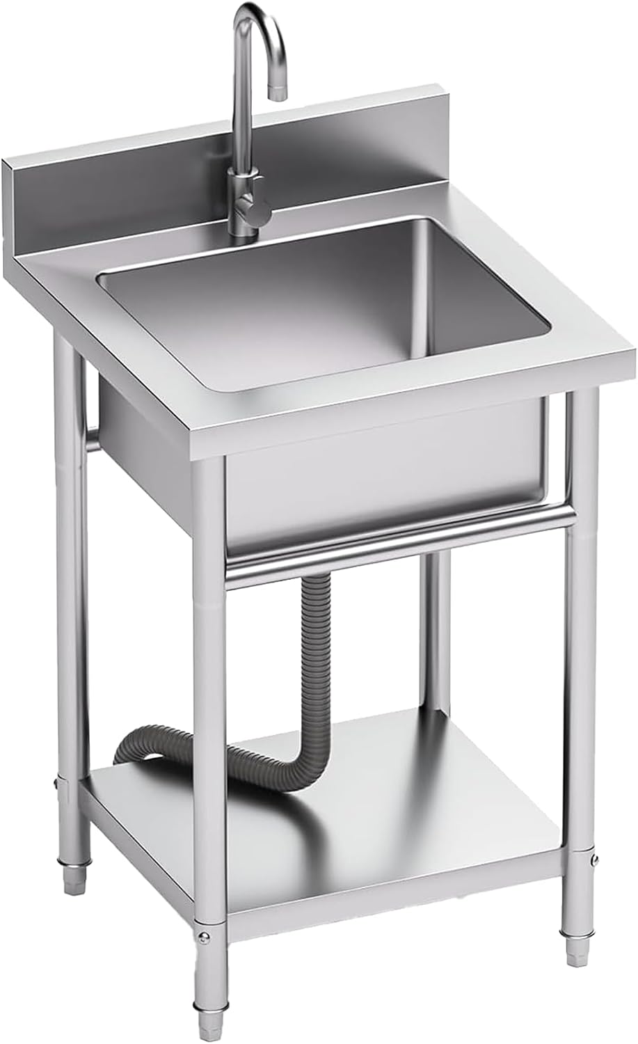19.7in Freestanding Stainless Steel Utility Sink