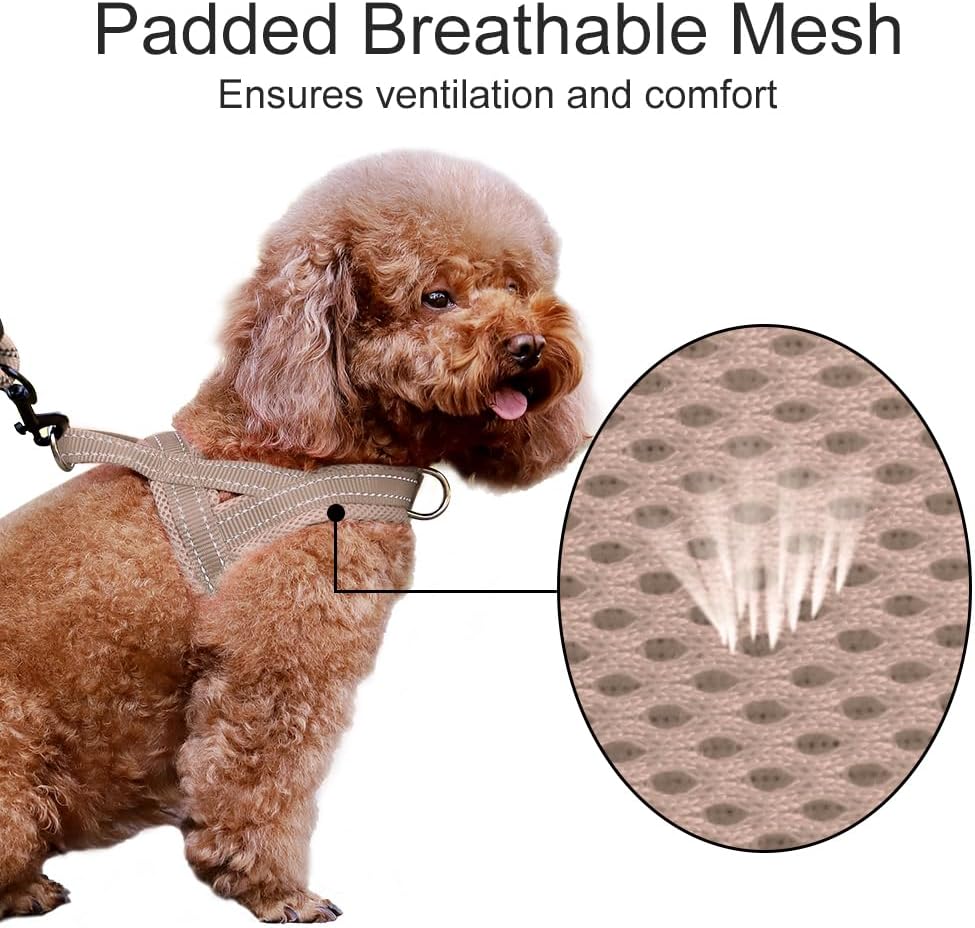No Pull Dog Harness with Breathable Mesh Padded, Adjustable Reflective Escape Proof Dog Harness, Quick Fit Dog Vest