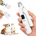 2-in-1 Dog Nail Clippers with LED Light, Rechargeable Pet Nail Grinder for Small Dogs & Cats, 4-Speed Quiet Painless