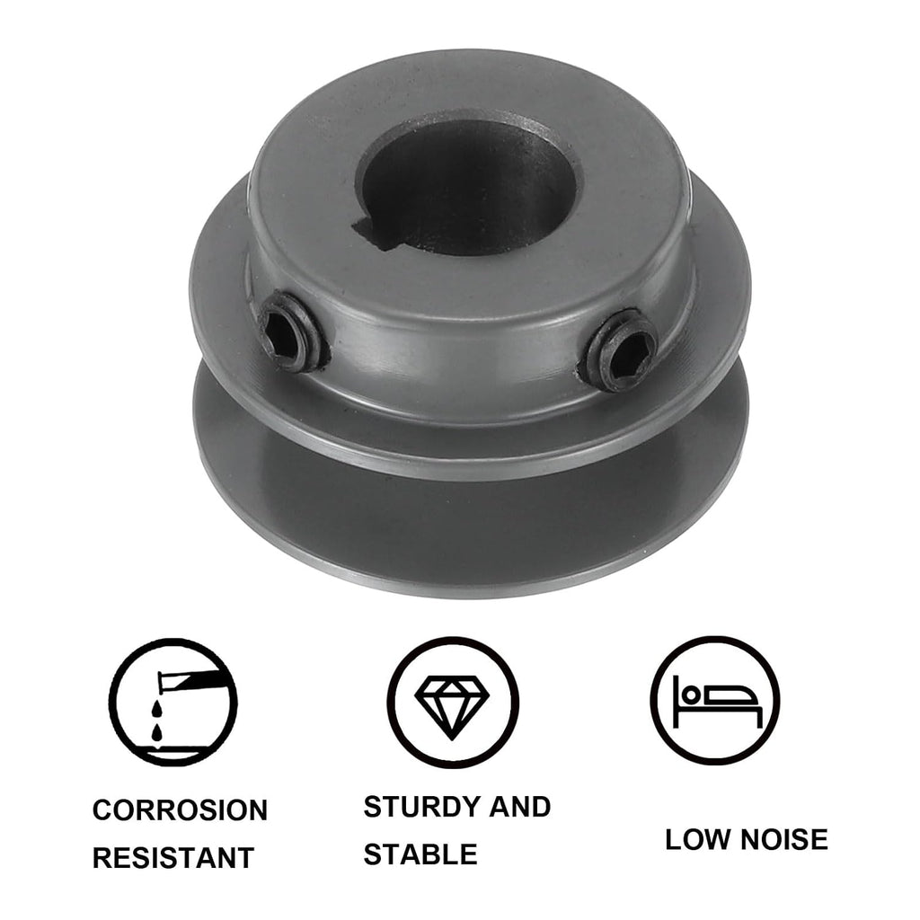 uxcell AK20-3/4 V-Belt Sheave 3/4" Bore, 2" OD, Single Groove Web Sheave