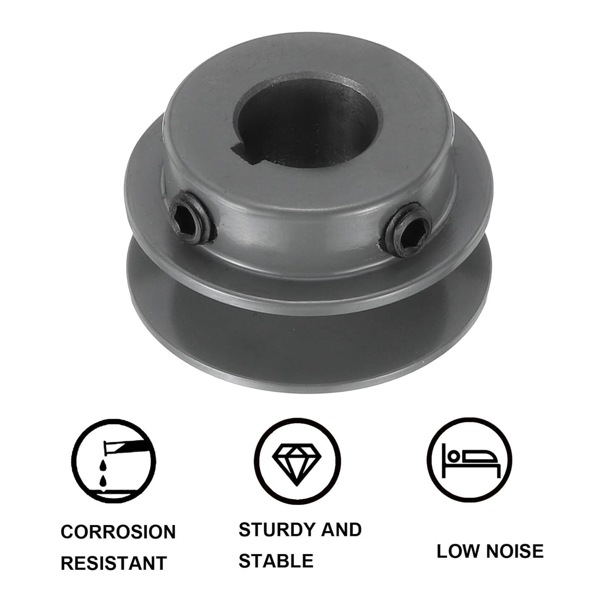 uxcell AK20-3/4 V-Belt Sheave 3/4" Bore, 2" OD, Single Groove Web Sheave