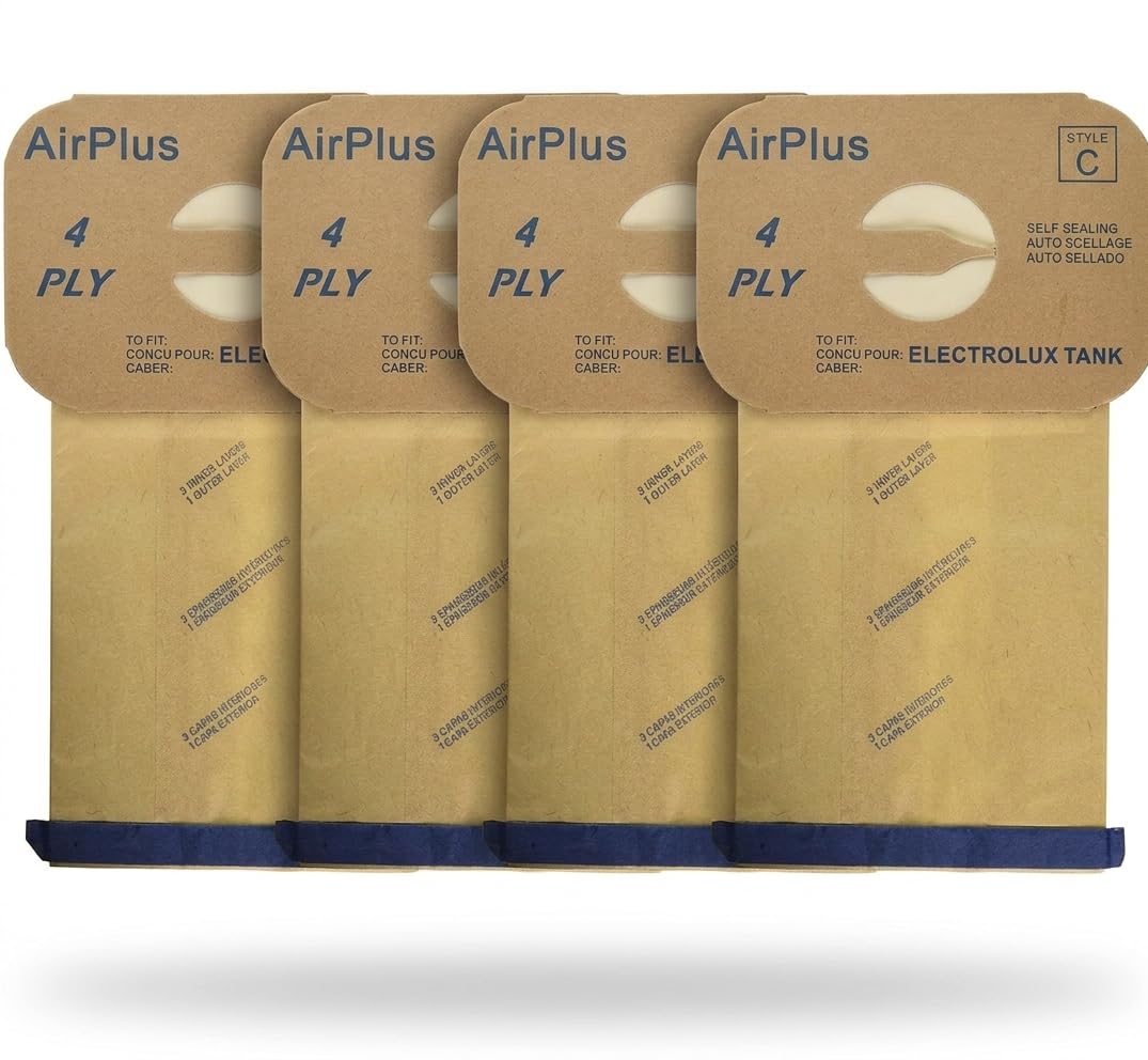 Replacement Paper Bags for Electrolux Style C Canister Vacuum Cleaner, 4k