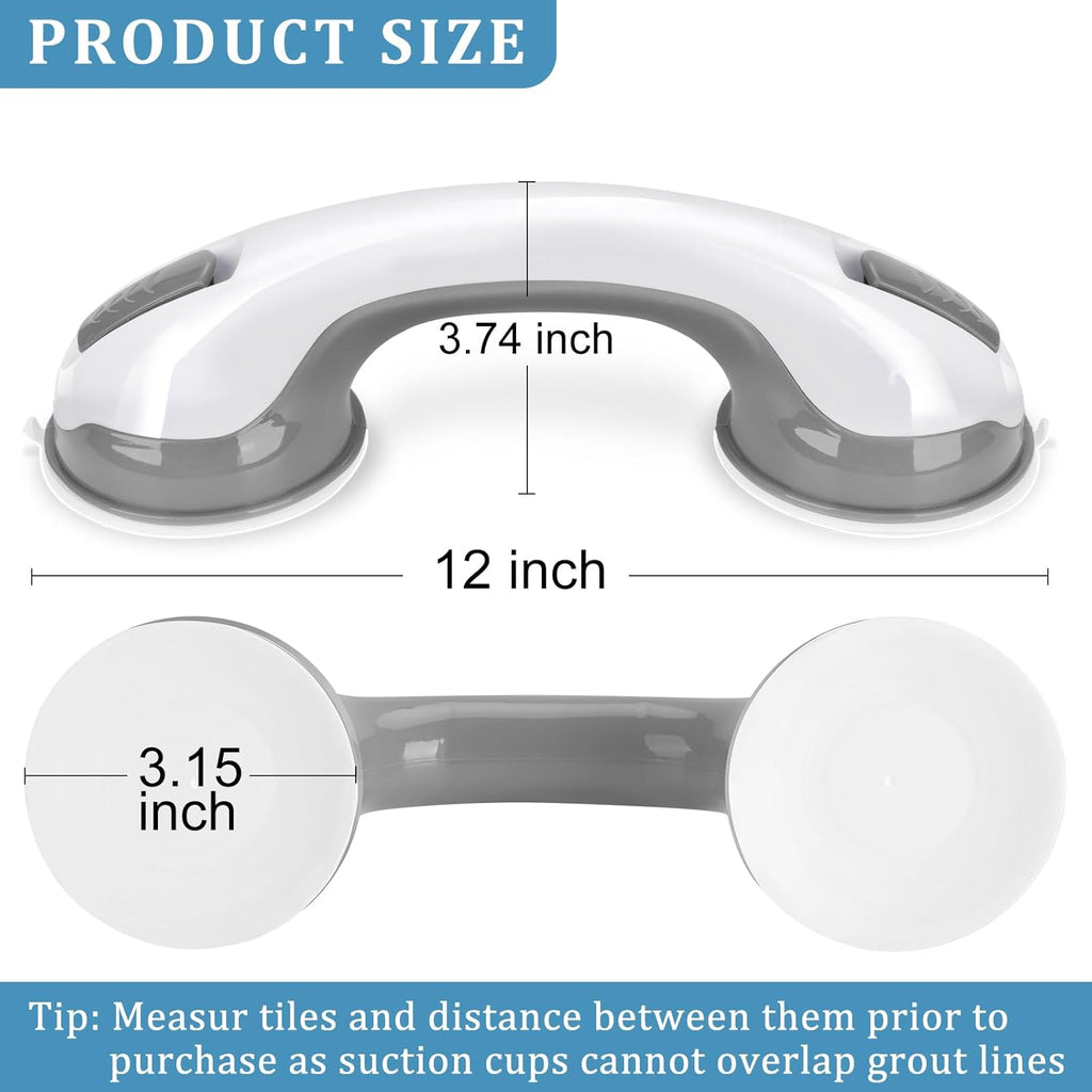 Shower Handle 1 Pack Grab Bars for Bathtubs & Showers, 12 inch Grab Bars for Bathroom with Strong Hold Suction Cup