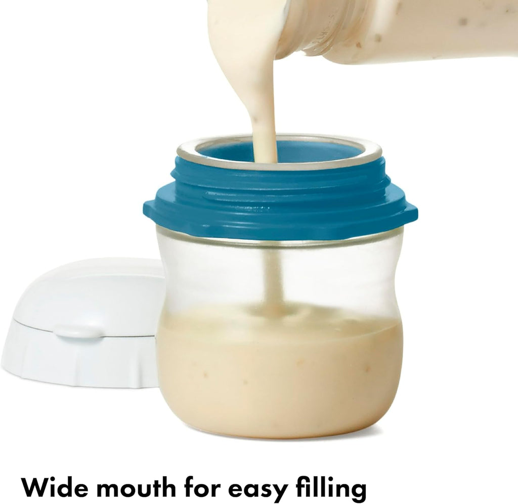 OXO Good Grips Prep & Go Silicone Squeeze Bottles 2 Pack-2.3oz, Ocean Blue