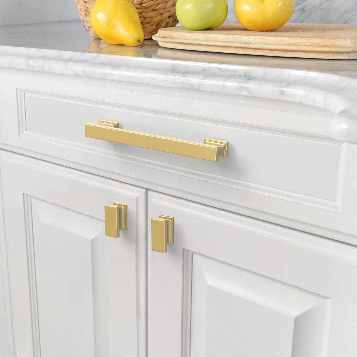 10 Pack Brushed Gold Cabinet Pulls 5"