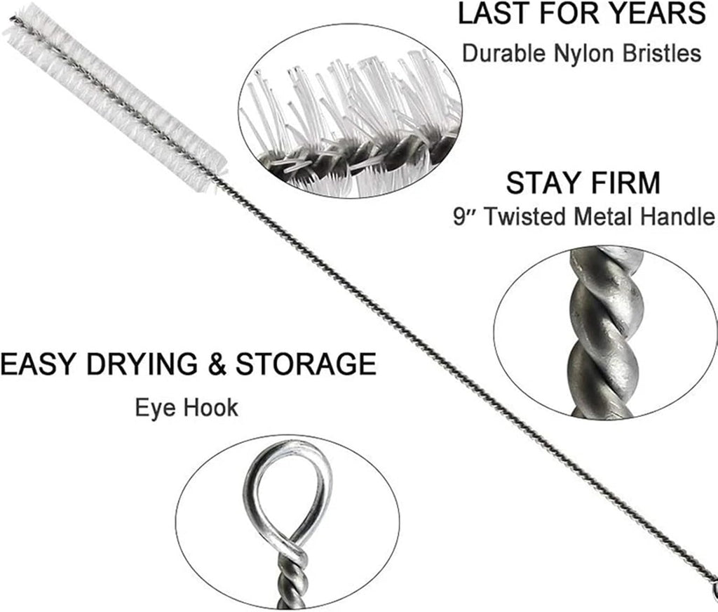 Home & Brewing 35cm Spring Load Beer Bottle Filler Kit,Bottling Bucket Spigot &Brush & 1M Hose,Stainless Steel Wine